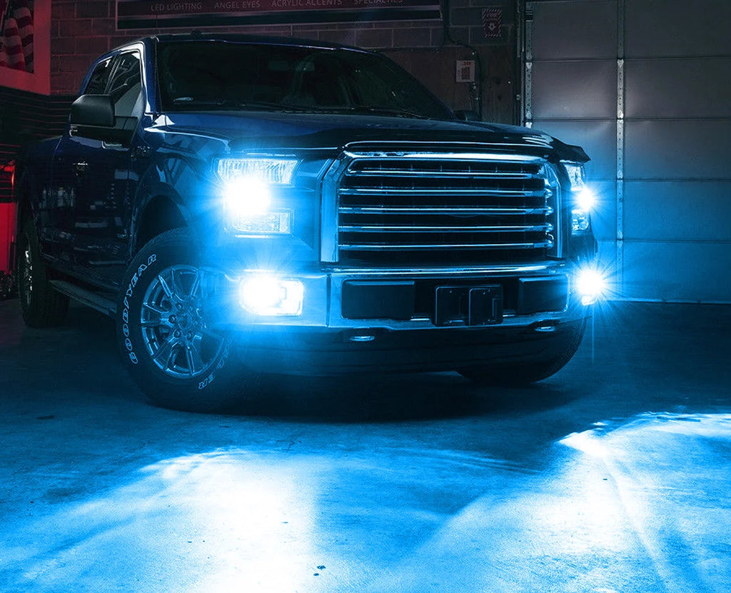 9005+H8/H9/H11 for Ford Explorer 2011-2015 Ice Blue Led Headlights Bulb Fog Light,,C07