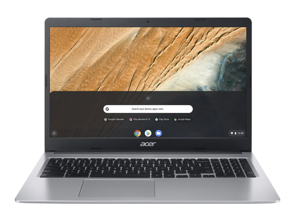 Acer Chromebook 315 CB315-3HT-C3J0 - Intel Celeron - N4120 / up to 2.6 GHz - Chrome  -  Graphics 600 - 4   - 64  eMMC - 15.6"  touchscreen 1920 x 1080 (Full ) - Wi-Fi 5 - pure silver - kbd: