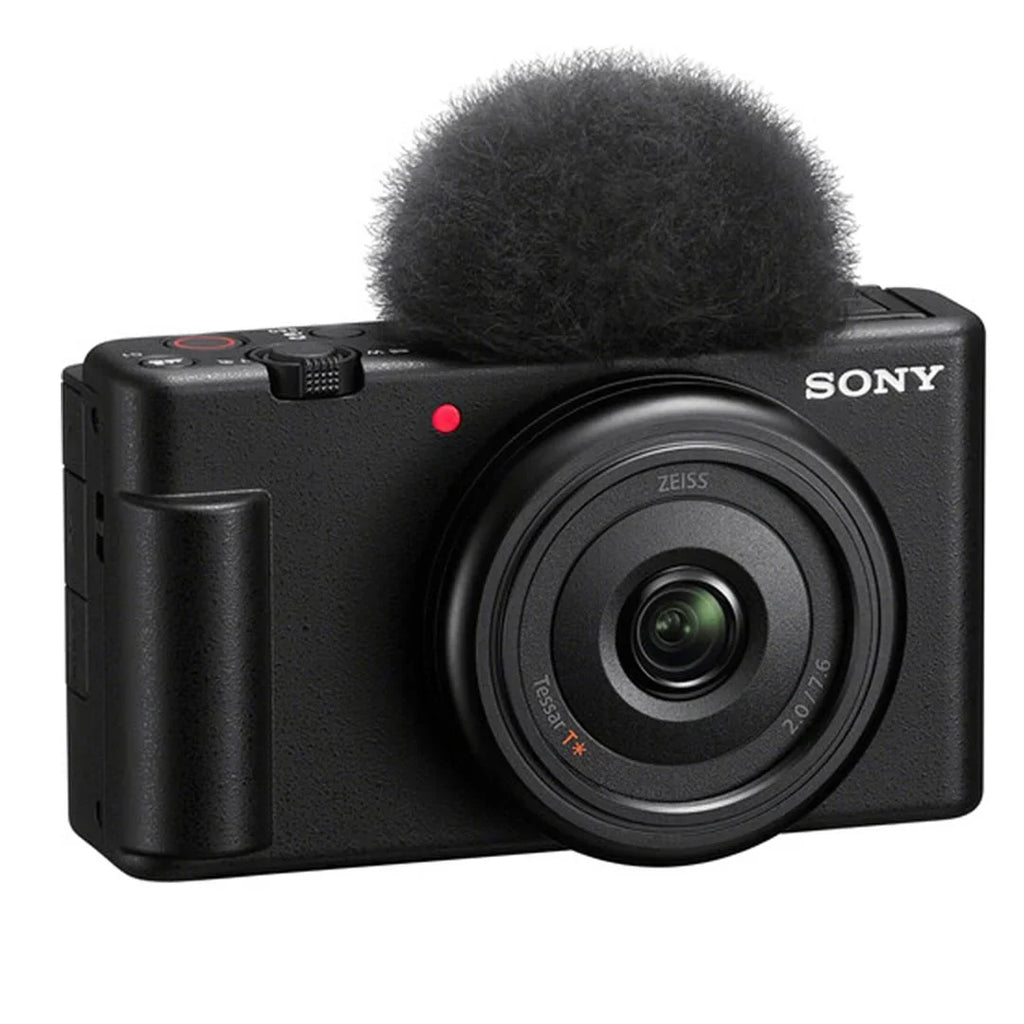 Sony -1F Vlogging Camera (Black) with 2 Pack SanDisk 64GB Memory Card + Tripod + Case + ZeeTech Accessory Bundle
