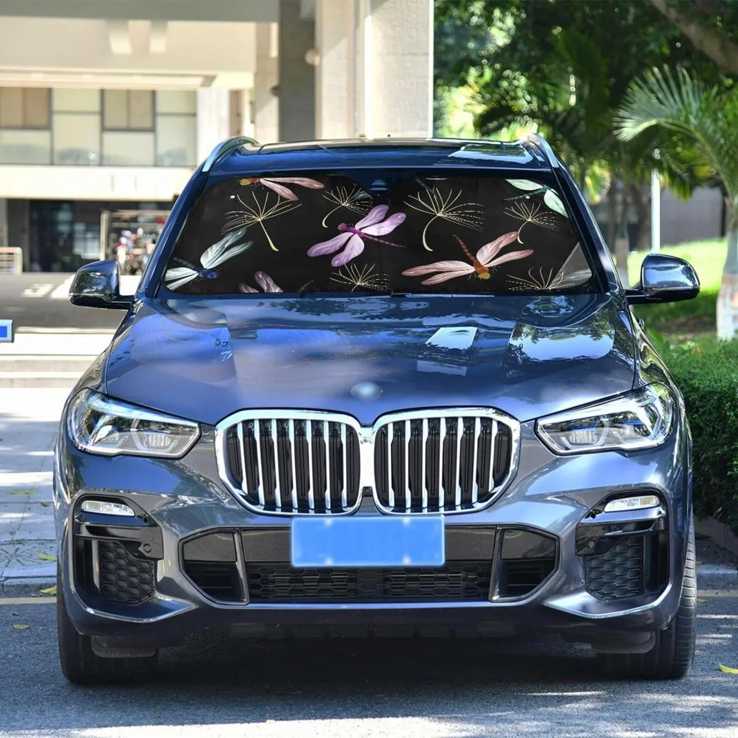 Hyjoy 55x27.6in Dragonfly Car Windshield Sun Shield Shade Foldable Sunshade for Blocks  Rays Protector-Keeps Your Vehicle Cool for Most Sedans  Truck