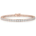 12.00  Princess Cut Tennis Bracelet in 18K Rose Gold