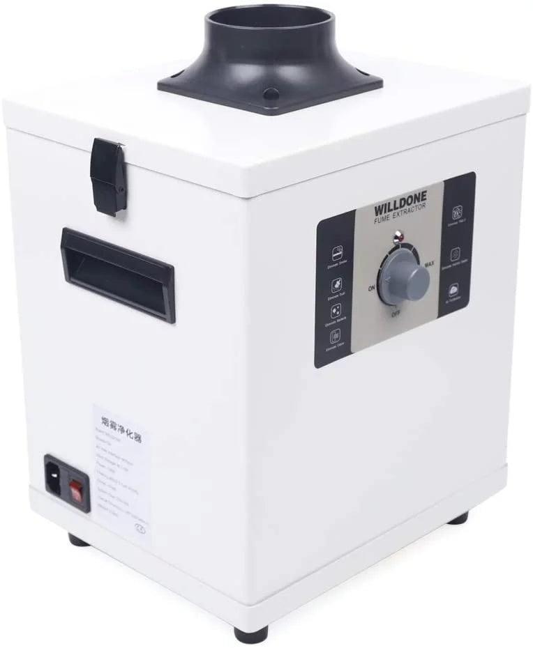 Fetcoi Fume Extractor With Hose, 3-Layer Filter Smoke & Air Purifier Singel-Head 360° Rotatable