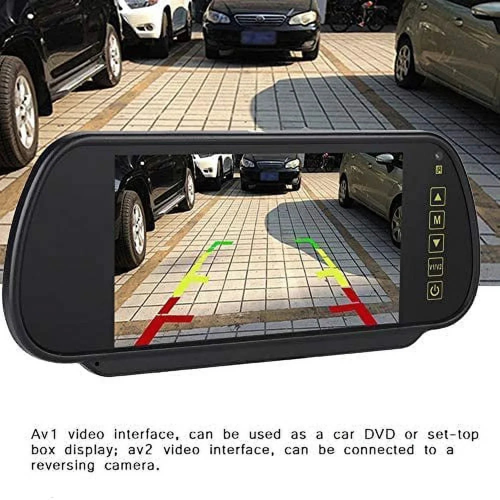 Bileeko 7 Inch Digital  Car Monitor Screen for Parking Backup Camera with Bracket, Vehicle Rear View External Car Rearview Mirror, Car  Display