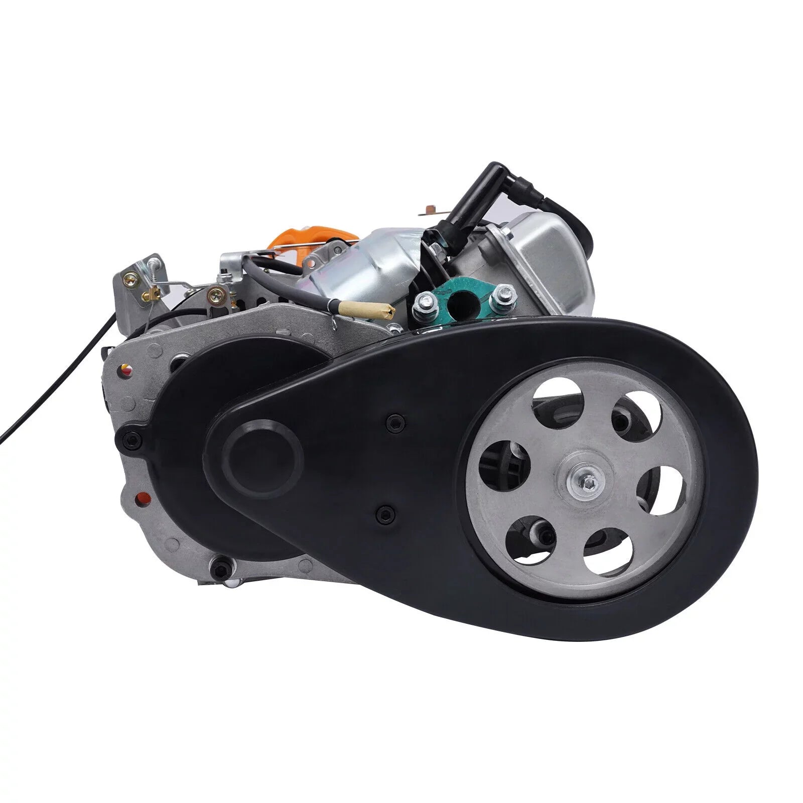 100cc 4 Stroke Bicycle Motor Kit Motorized Bicycle Engine Kit Single Cylinder Petrol Gas Motor Engine Kit, 44 Tooth Chain -156F