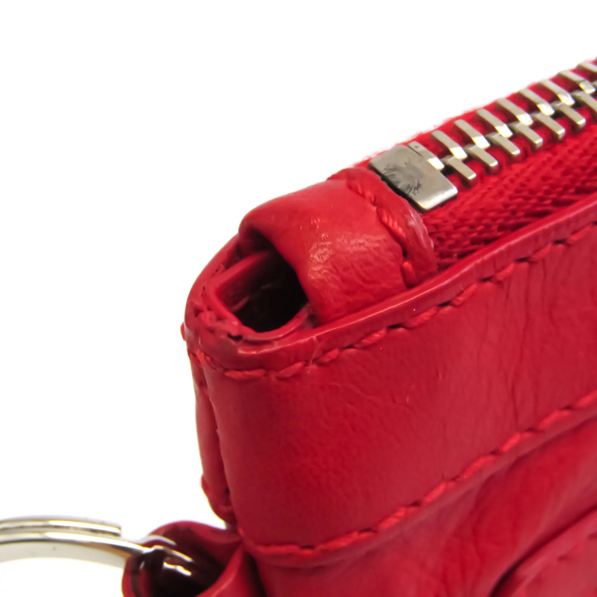 Pre-Owned Balenciaga 273022 Women's Leather Clutch Bag Red Color (Good)