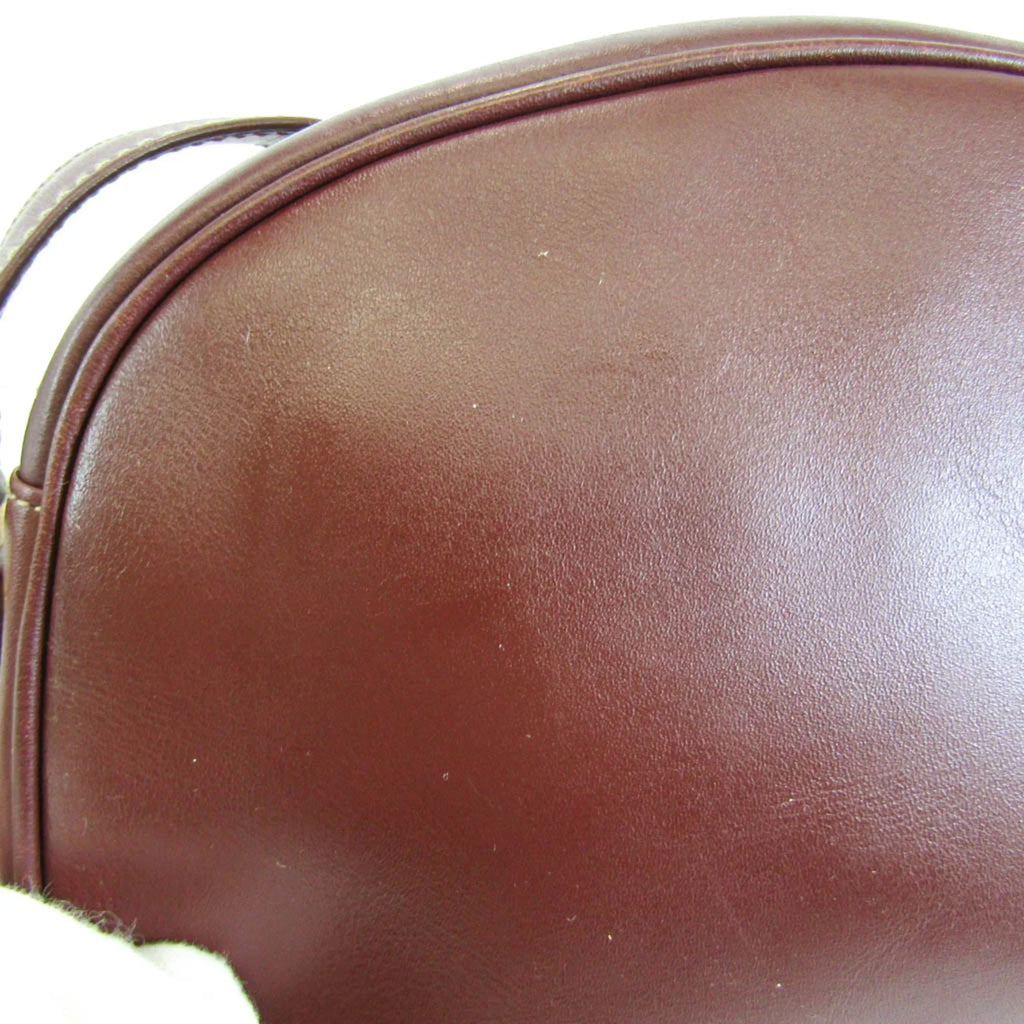 Pre-Owned Cartier Must Women's Leather Shoulder Bag Bordeaux (Good)