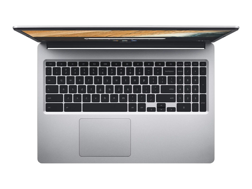 Acer Chromebook 315 CB315-3HT-C3J0 - Intel Celeron - N4120 / up to 2.6 GHz - Chrome  -  Graphics 600 - 4   - 64  eMMC - 15.6"  touchscreen 1920 x 1080 (Full ) - Wi-Fi 5 - pure silver - kbd: