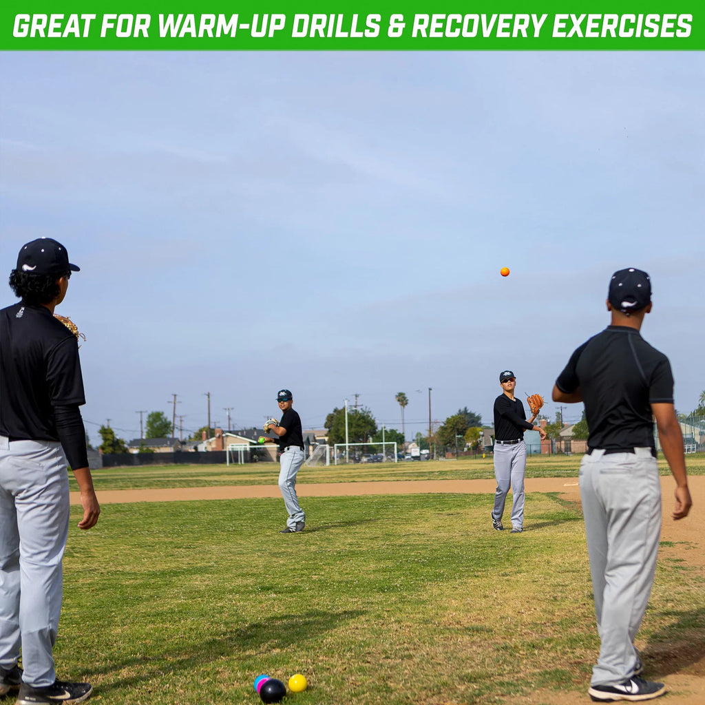 GoSports Plyometric Weighted Balls for Baseball & Softball Training 6 Pack - Pro Set