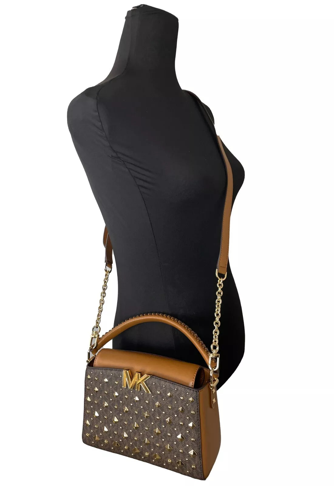 Michael Kors Karlie Small Studded Crossbody Bag Purse