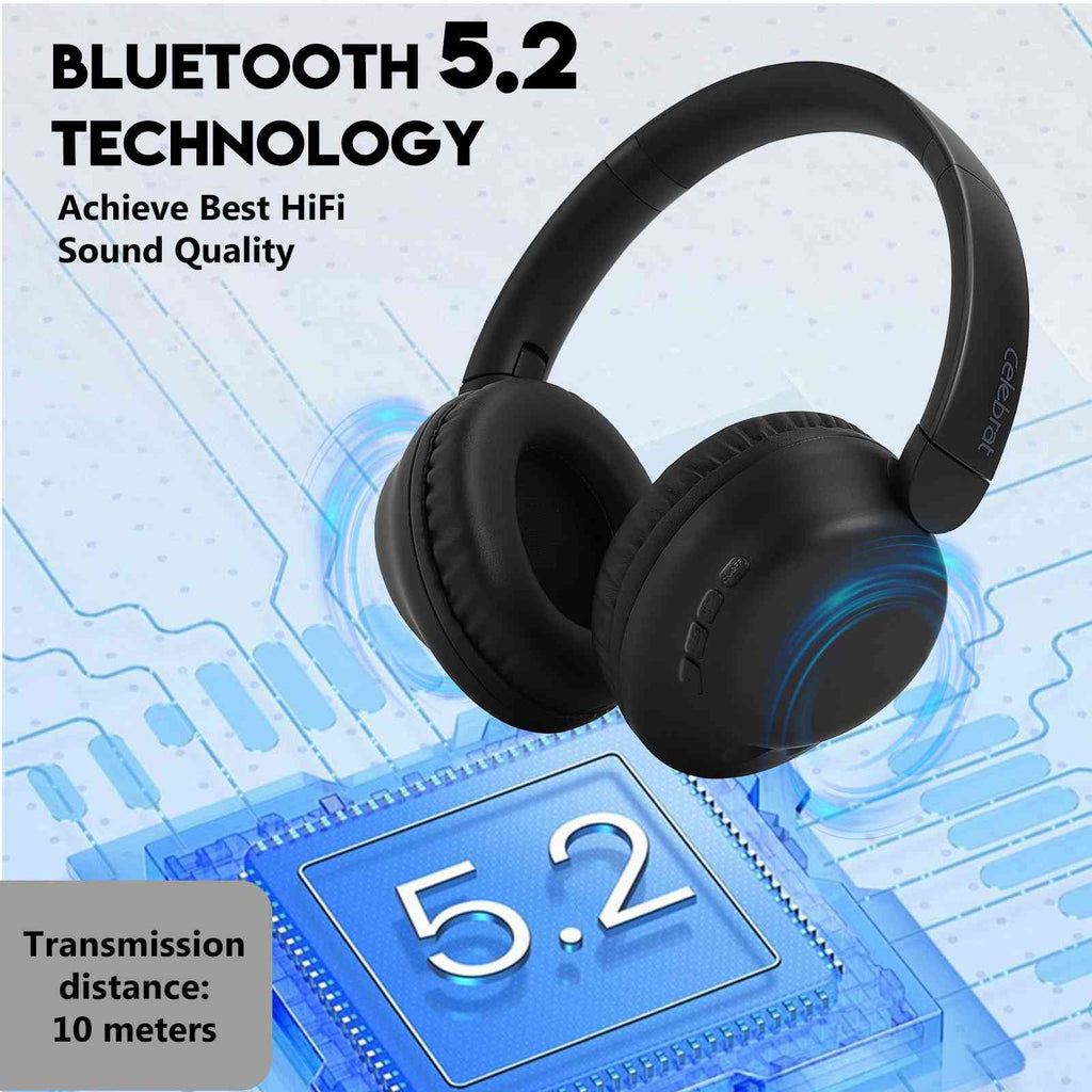 UrbanX Perfect Comfort 955  Overhead Wireless Bluetooth Headphones For Asus Zenfone 5z ZS620KL Noise-Cancelling, with – Black