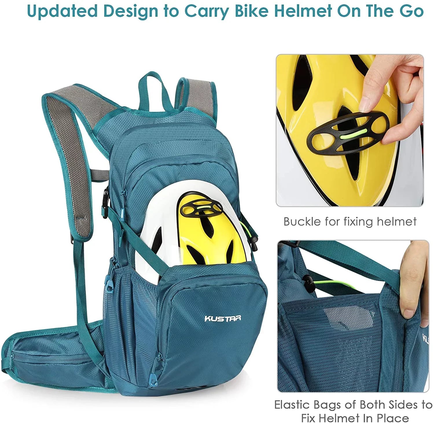 Hydration Pack Backpack with 2L Leakproof Water Bladder  Free,Lightweight Water Backpack for Hiking,Running,Cycling,Camping,Blue