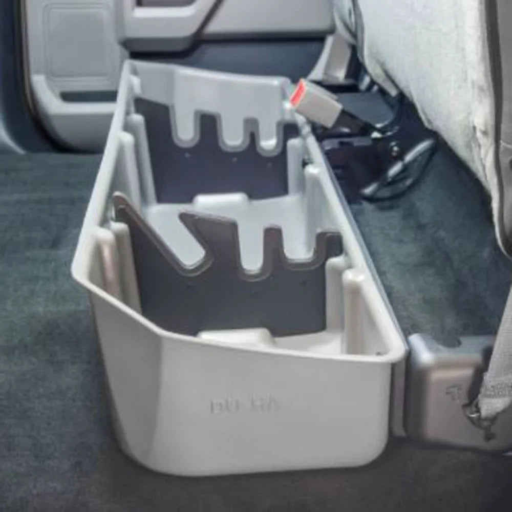 '- 20111 - Underseat Storage; Incl. Gun Rack/Organizer; Light Gray; Fits select: 2015-2023  F150, 2017-2022  F250