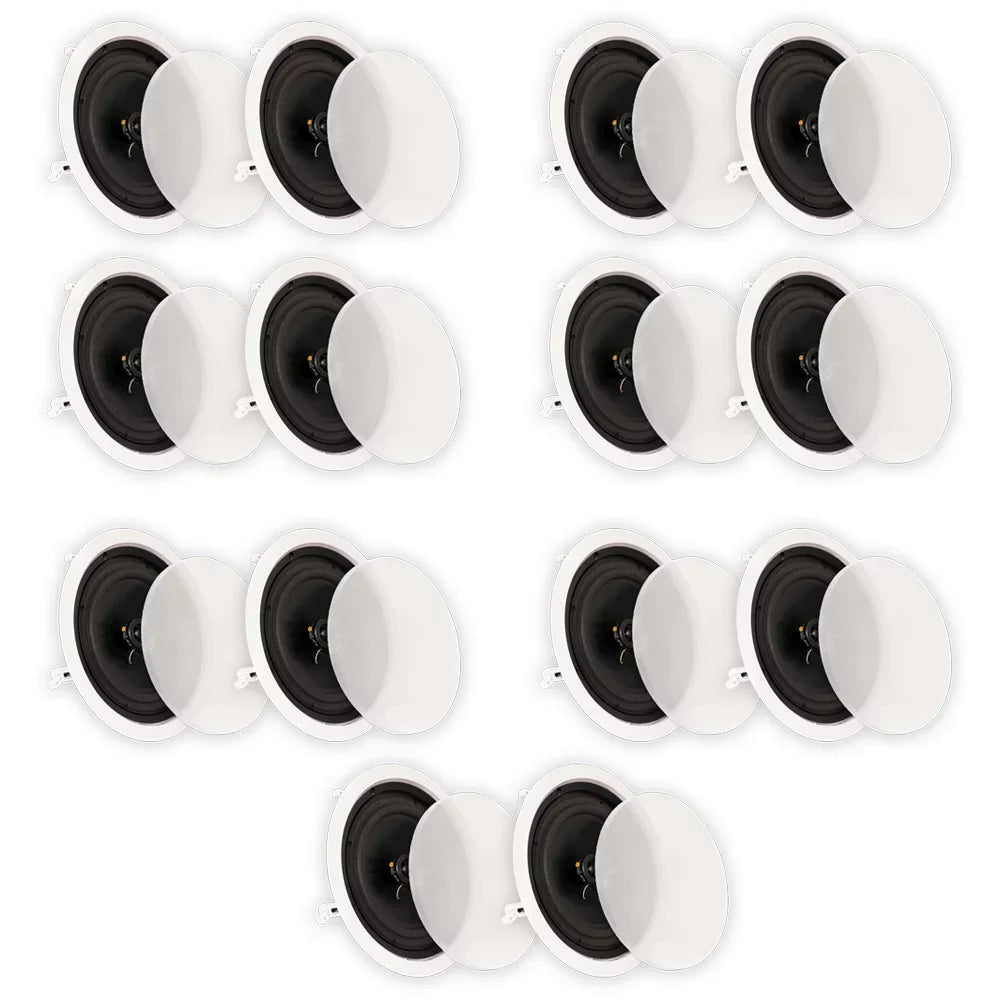 Theater Solutions CS8C In Ceiling 8" Speakers Surround Sound Home Theater 7 Pair Pack 7CS8C