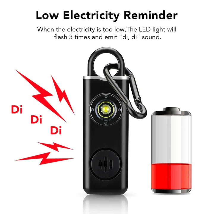 StickBoom - Sos Panic Alarm Keychain (Black)