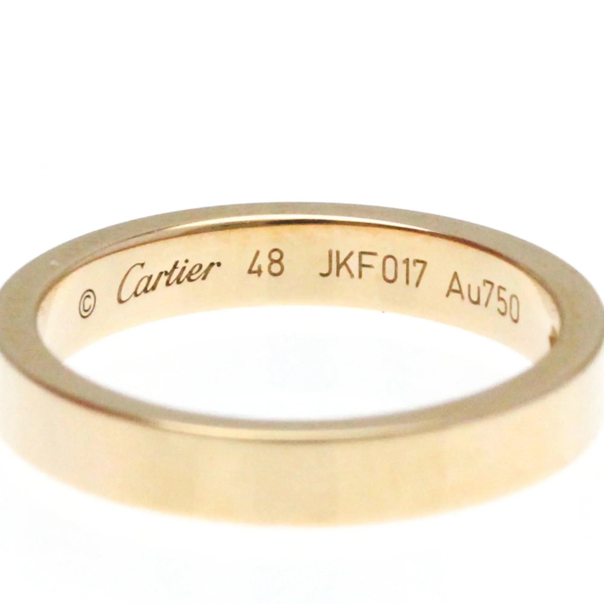 Pre-Owned Cartier Engraved Ring Pink Gold (18K) Fashion Diamond Band Ring Pink Gold (Good)