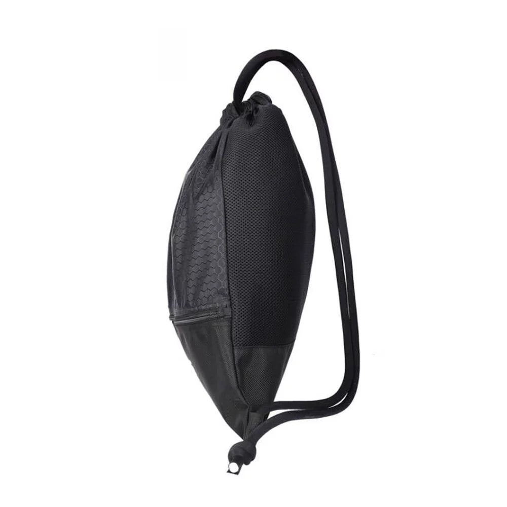 Drawstring Bag Outdoor Sports Sackpack Backpack, Black