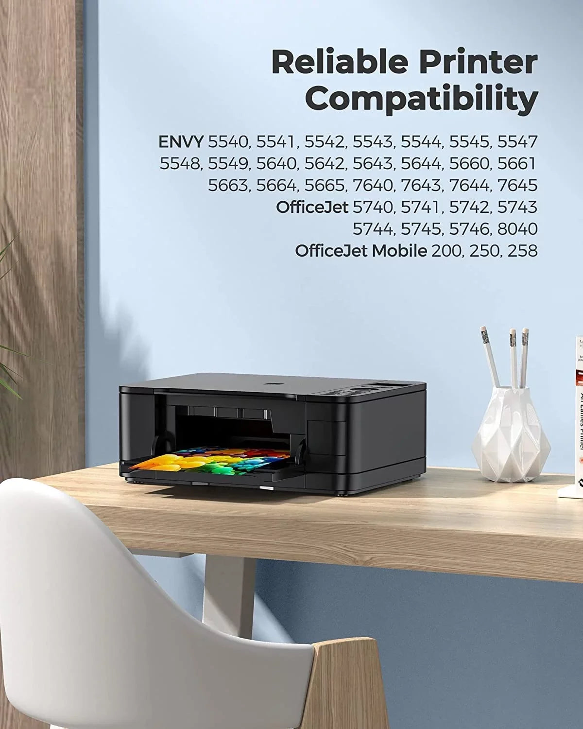 Compatible 62XL 62  High Yield Ink Cartridge Replacement for  Envy 5540 5660 7645 5642 5542 5640 7644 8000 OfficeJet 200 250 5740 200 5745 Printer