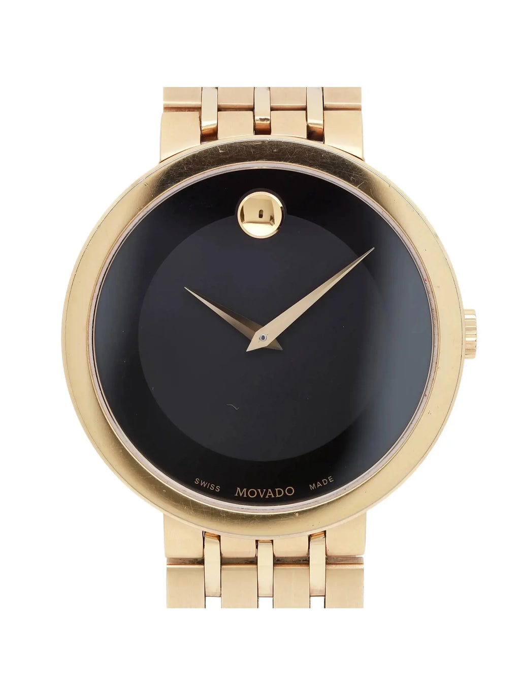 Movado Esperanza Museum 39mm Steel Black Dial Quartz Men's Watch 0607059