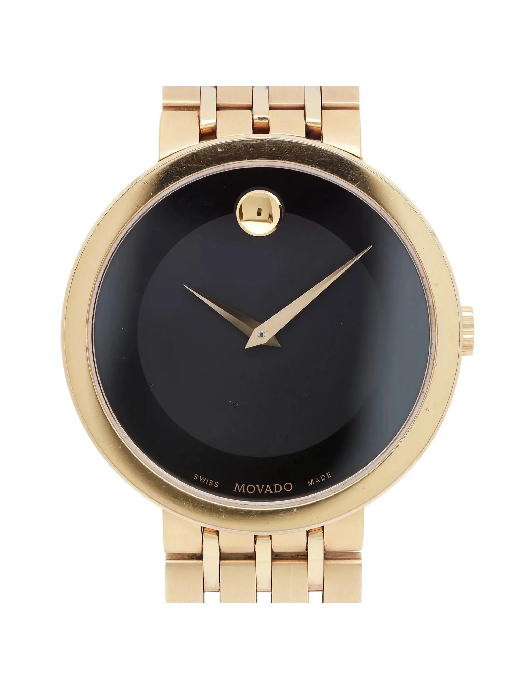 Movado Esperanza Museum 39mm Steel Black Dial Quartz Men's Watch 0607059