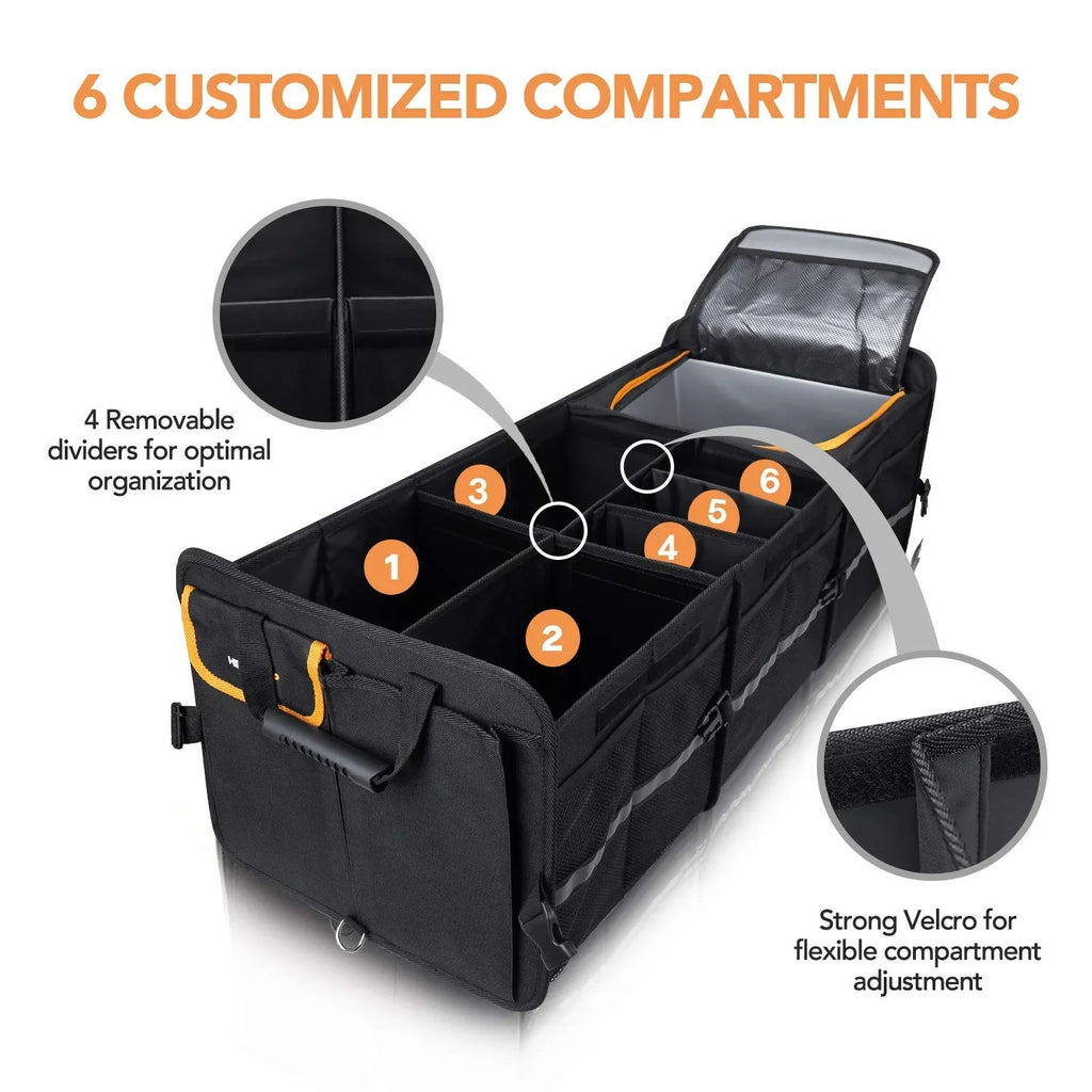 Car storage box large capacity foldable car trunk storage bag