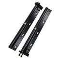 Black Straight Spring Loaded Mud Flap Hanger Bracket Mudflap Holder Set 1-1/8" Bolt Spacing 30" Length for Semi Trucks