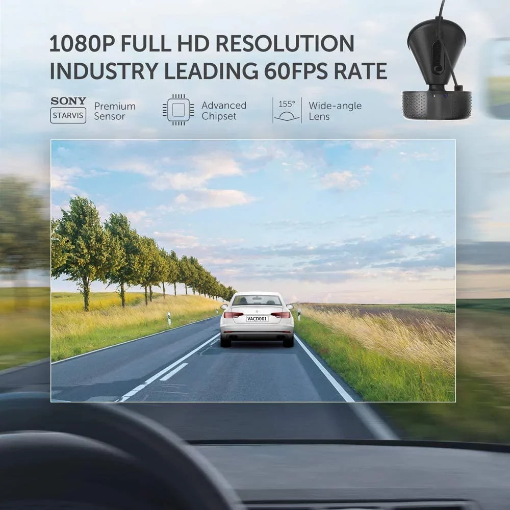 Dash Cam |  1920X1080P@60Fps | Wi-Fi Car Dash Camera | Sony Night Vision Sensor | Dashboard Camera Recorder with  | Parking Mode | G-Sensor | Support 128GB Max