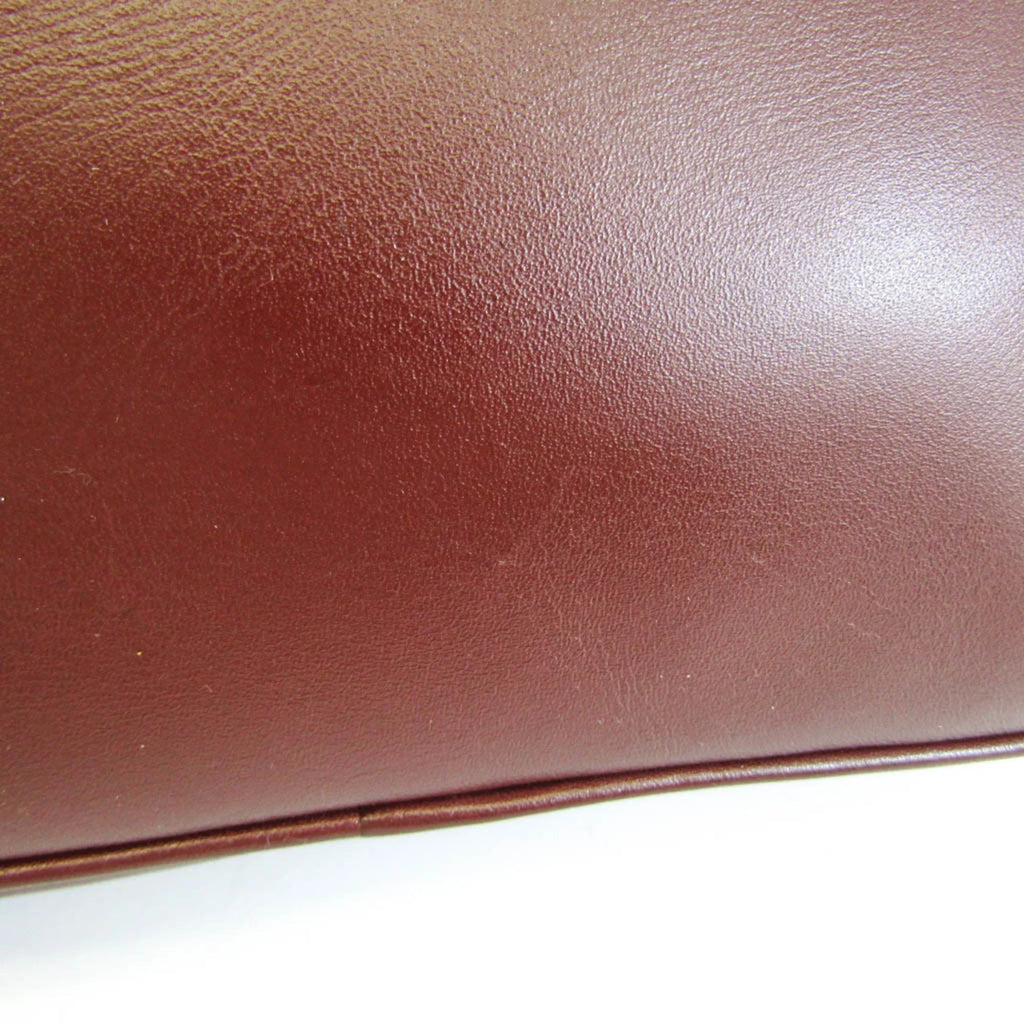 Pre-Owned Cartier Must Women's Leather Shoulder Bag Bordeaux (Good)