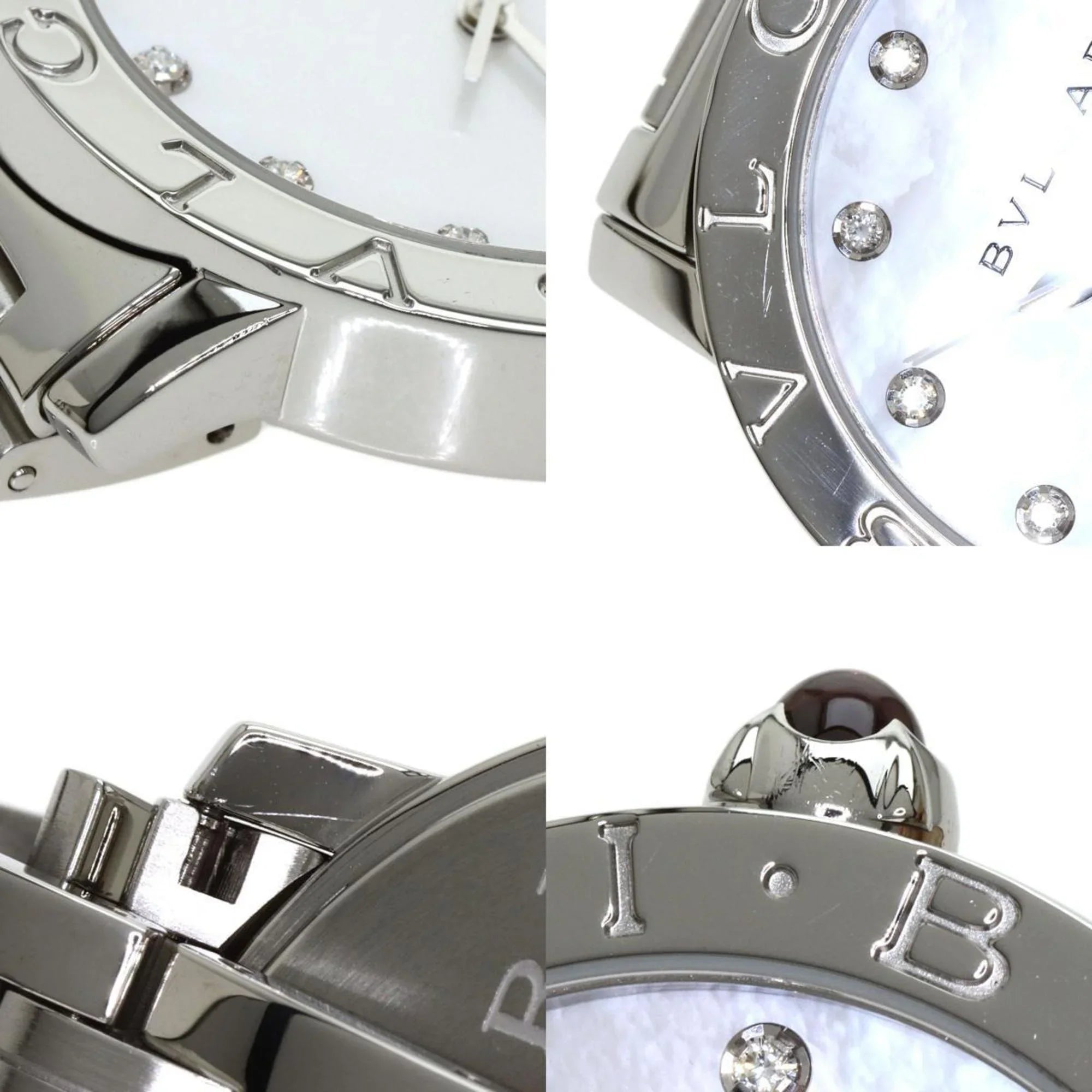 Pre-Owned Bulgari BB37S 12P Diamond Watch Stainless Steel/ Men's  (Good)