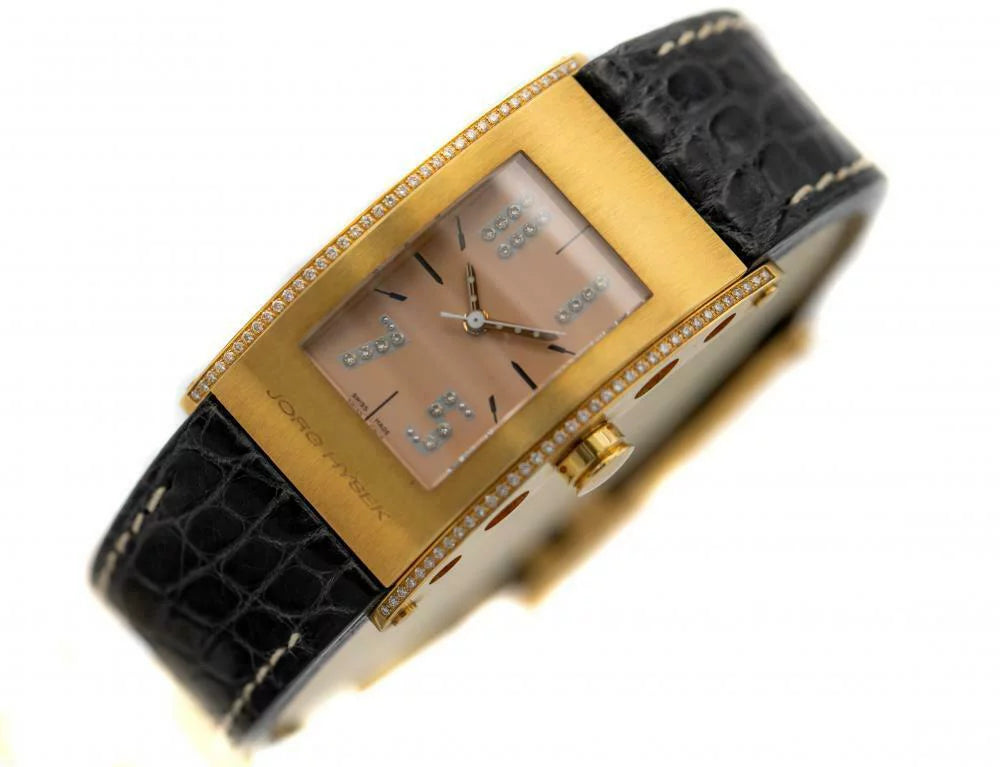 Jorg Hysek Kilada S011-0026 18k Rose Gold Diamond Bezel Quartz Men's Watch