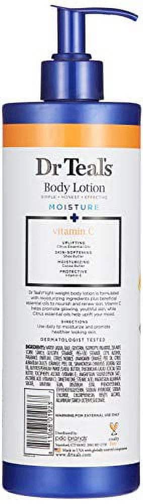 Dr. Teal's Glow & Radiance with Vitamin C & Citrus Essential Oils Body Lotion 18oz Pack of 3