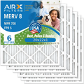 20x22x1 Air Filter  8 Comparable to  700 &  5 Electrostatic Pleated Air Conditioner Filter 6 Pack   Premium  Made 20x22x1 Furnace Filters by     .