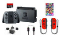 Nintendo Switch 6 items Bundle:Nintendo Switch 32GB Console Gray Joy-con,128GB Micro  Card Nintendo Joy-Con (L/R) Wireless Controllers Neon Red,Mario Kart 8 Deluxe Mytrix  Cable and Wall Charger