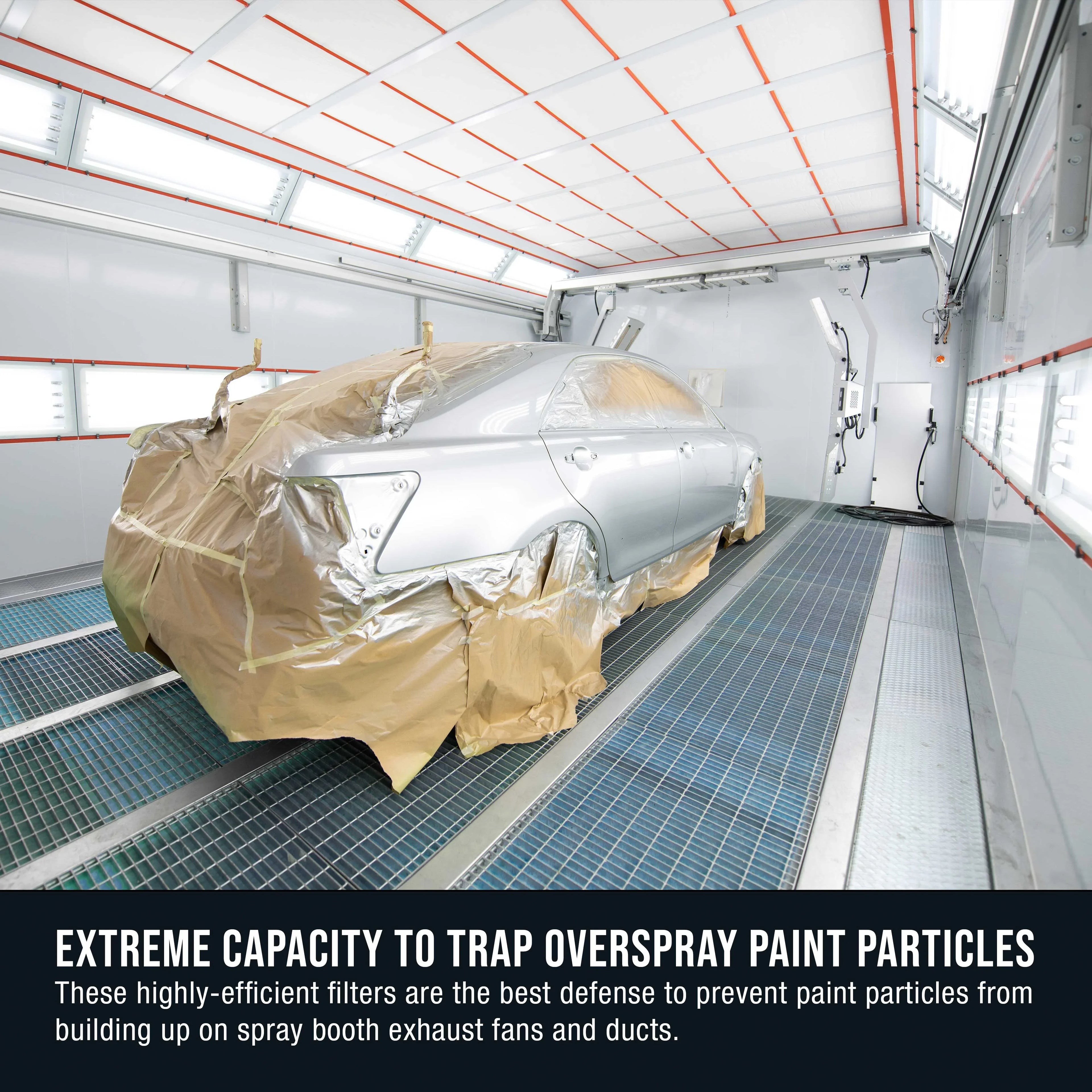 Master Elite Premium Paint Spray Booth Exhaust Filter Roll, 36" x 100' - 18 Gram Heavy-Duty Fiberglass Paint Arrestor - Captures Traps Overspray Paint Particles in Auto Autobody Refinish Booths