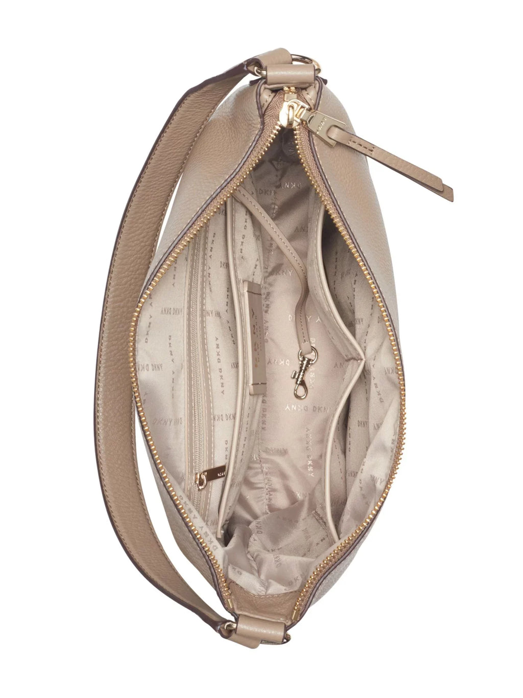 Women's Brown Leather Adjustable Strap Hobo Handbag Purse