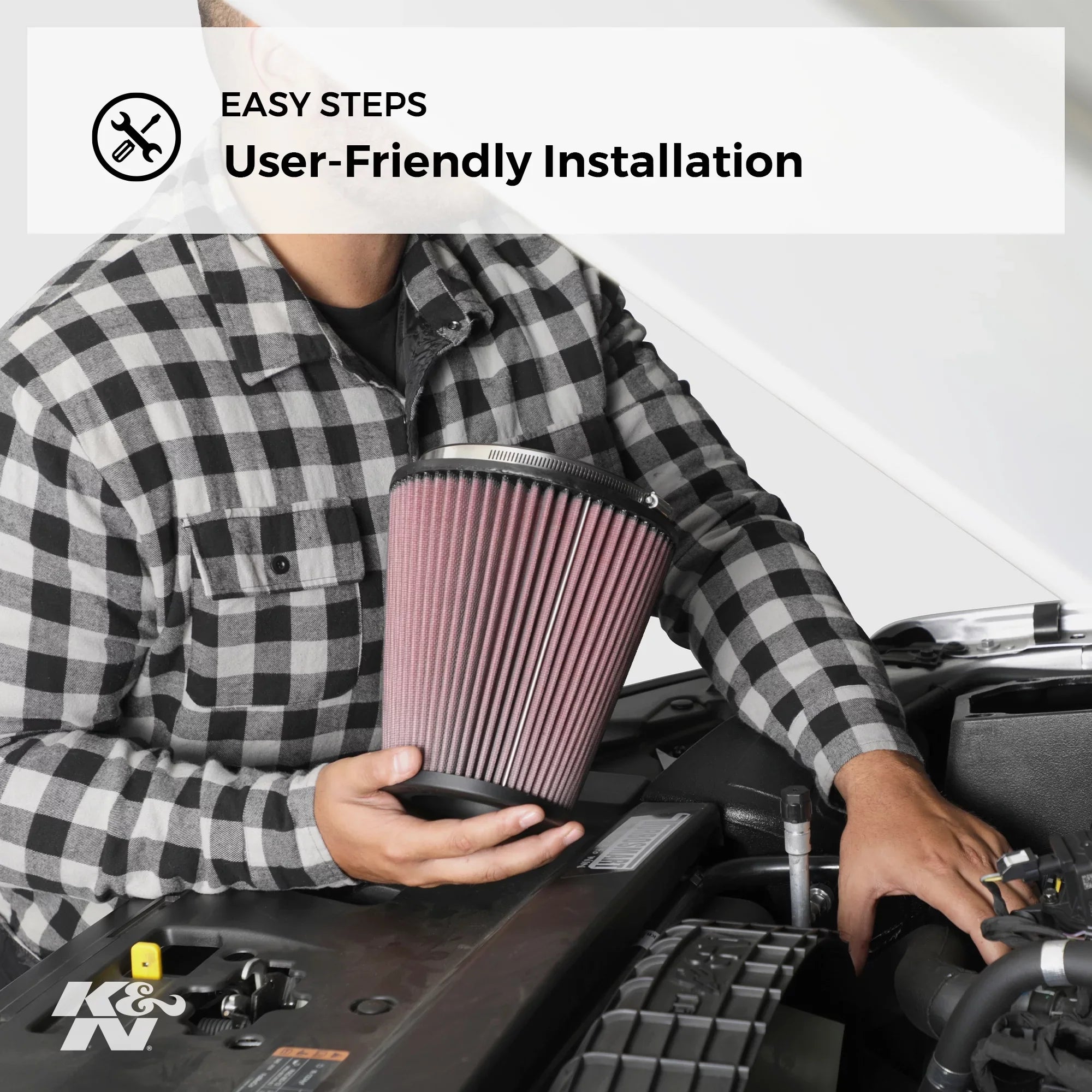 K&N Engine Air Filter: High Performance, Premium, Washable, Industrial Replacement Filter, Heavy Duty: E-3034 Fits select: 2005-2006  , 2005-2006