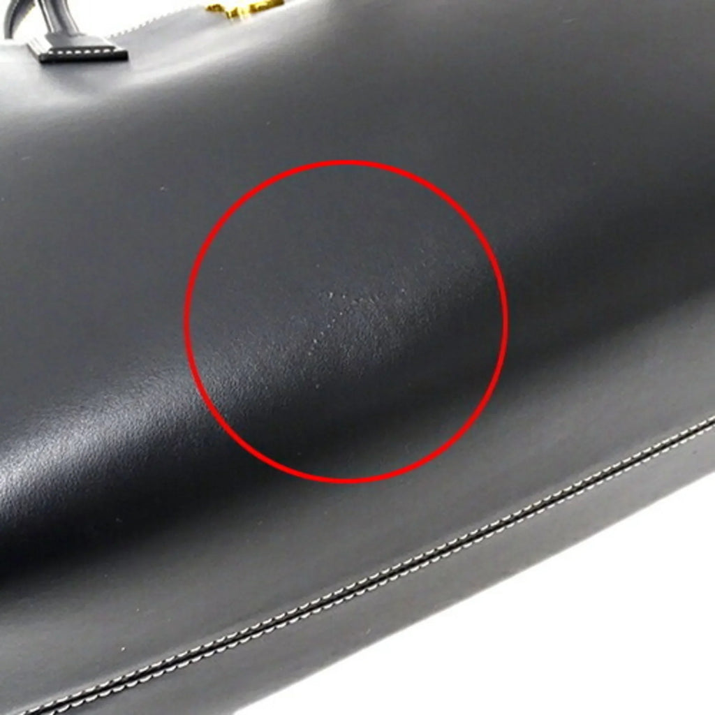 Pre-Owned Burberry  bag ladies tote shoulder leather black 8052726 (Good)