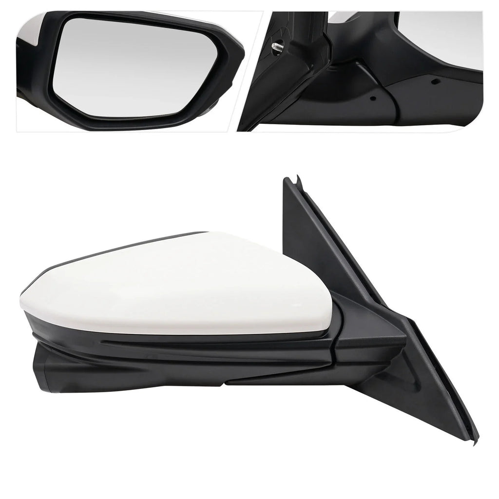 Right Side Mirror Power Heated View Camera Fit 2016-2020 Honda Civic Sedan White