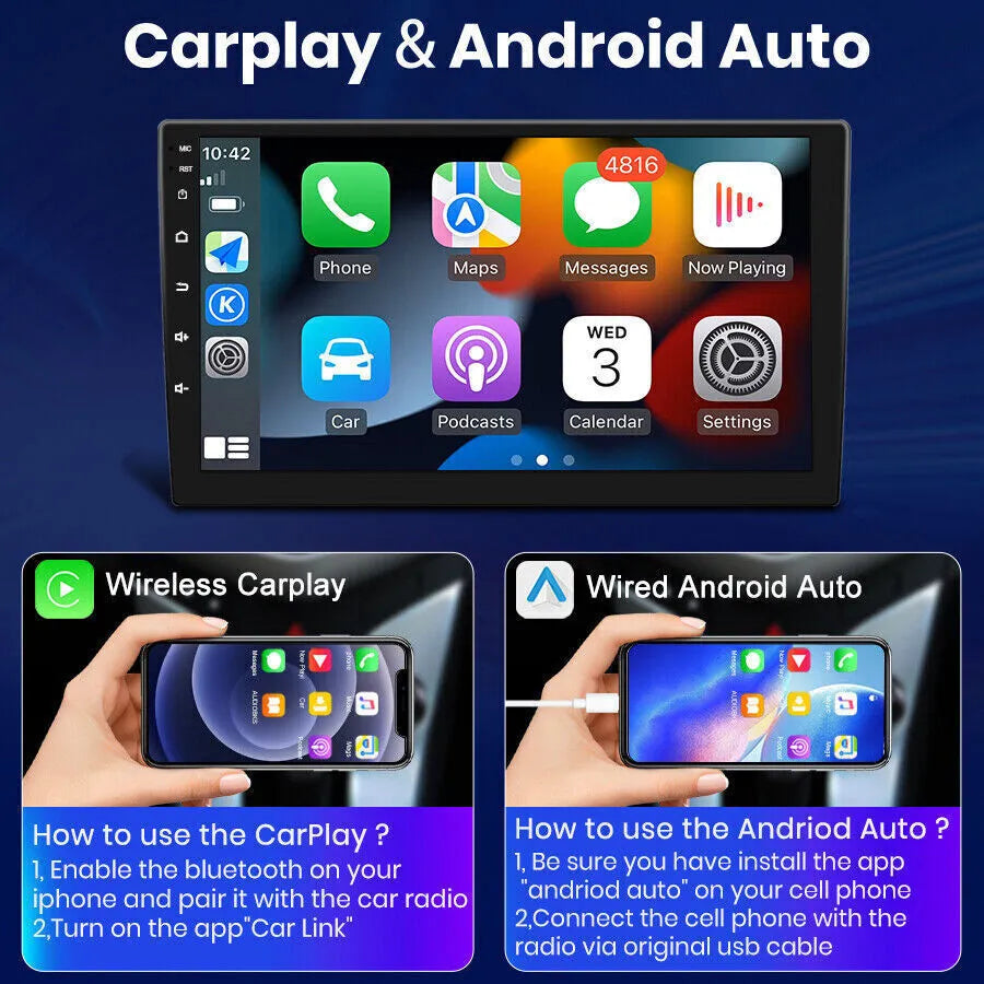 9" 1280*720  2+32GB Android 13 Apple CarPlay Car Stereo Radio  Navi Fit Hummer H3 2005-2010