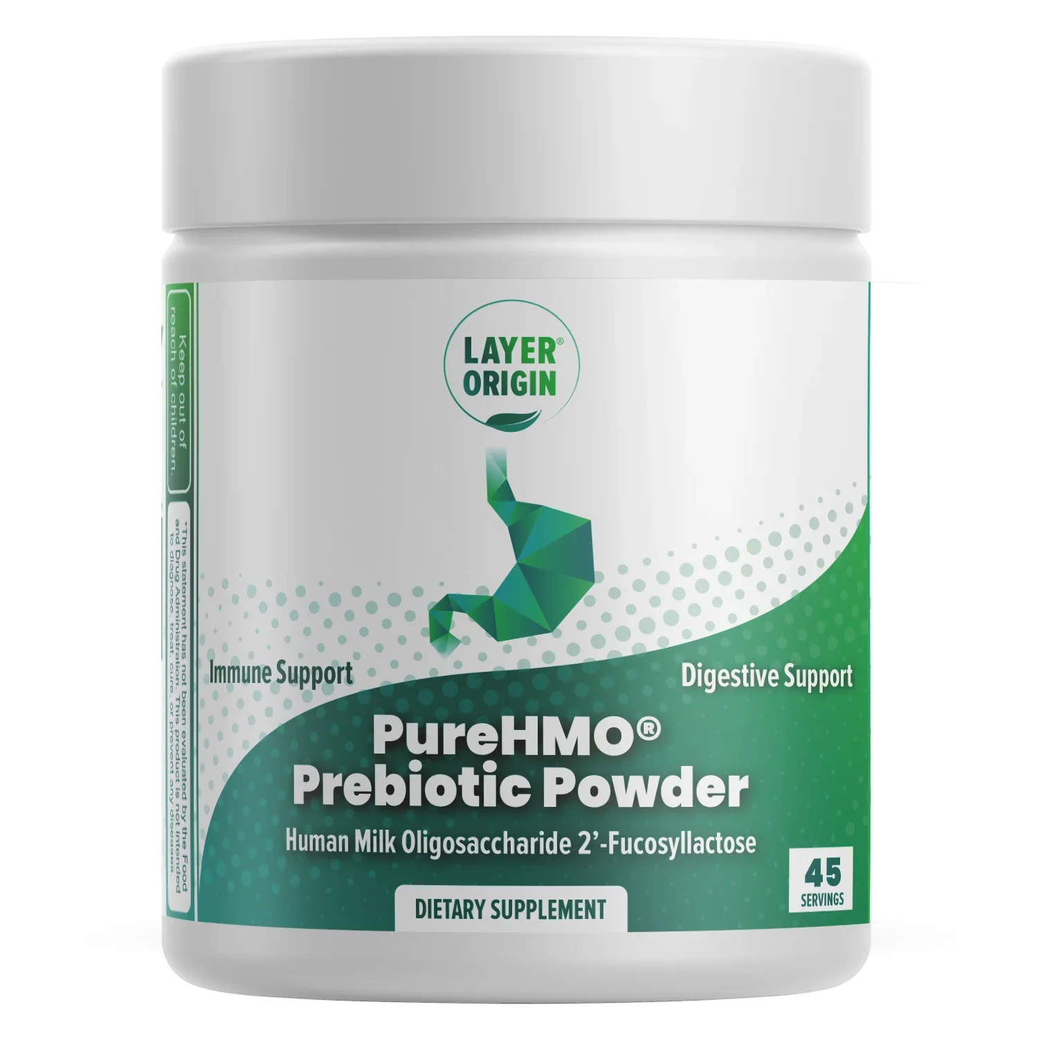 PureHMO Human Milk Oligosaccharide Powder - Bioidentical 2'-Fucosyllactose - 1950 mg - 45 Servings