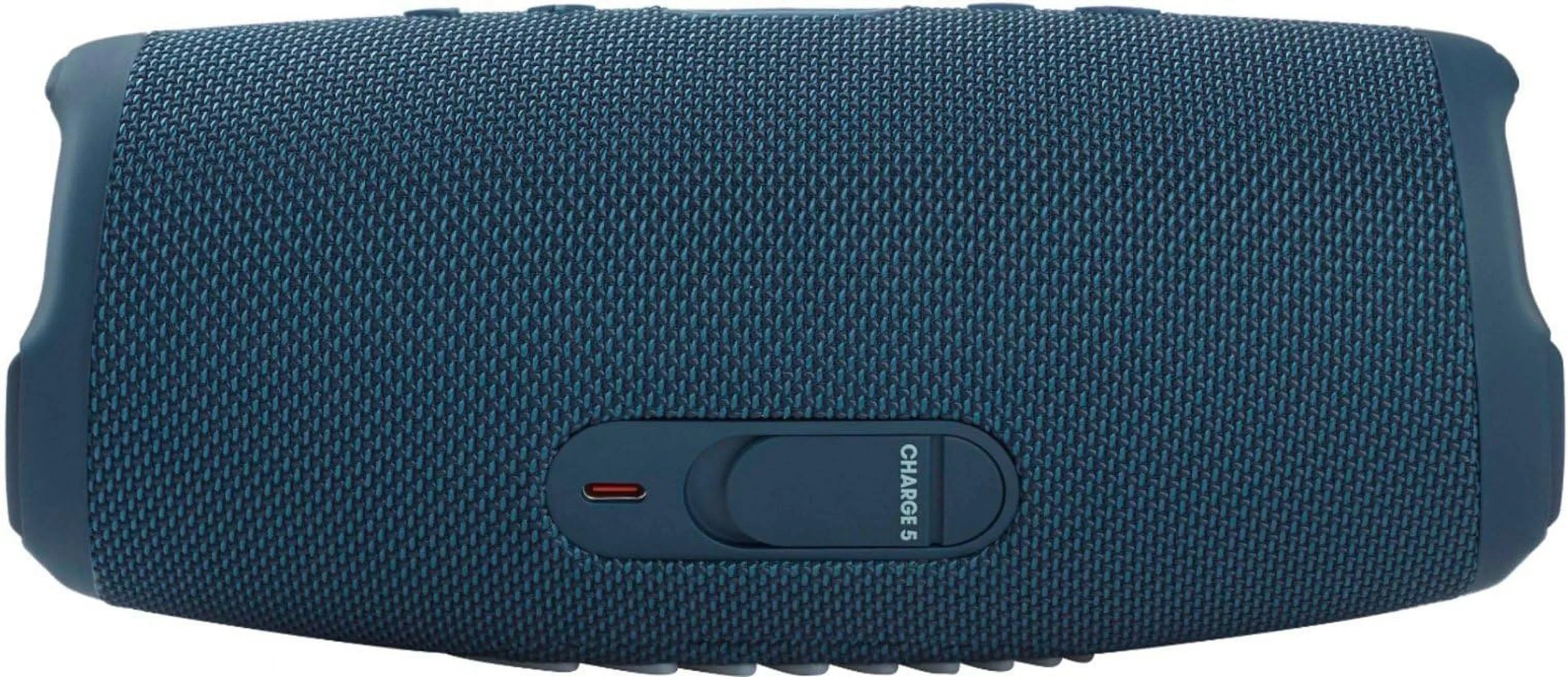 Charge 5 Bluetooth Speaker, IP67 Waterproof Bundle with Deluxe  Hardshell Protective Case (Blue)
