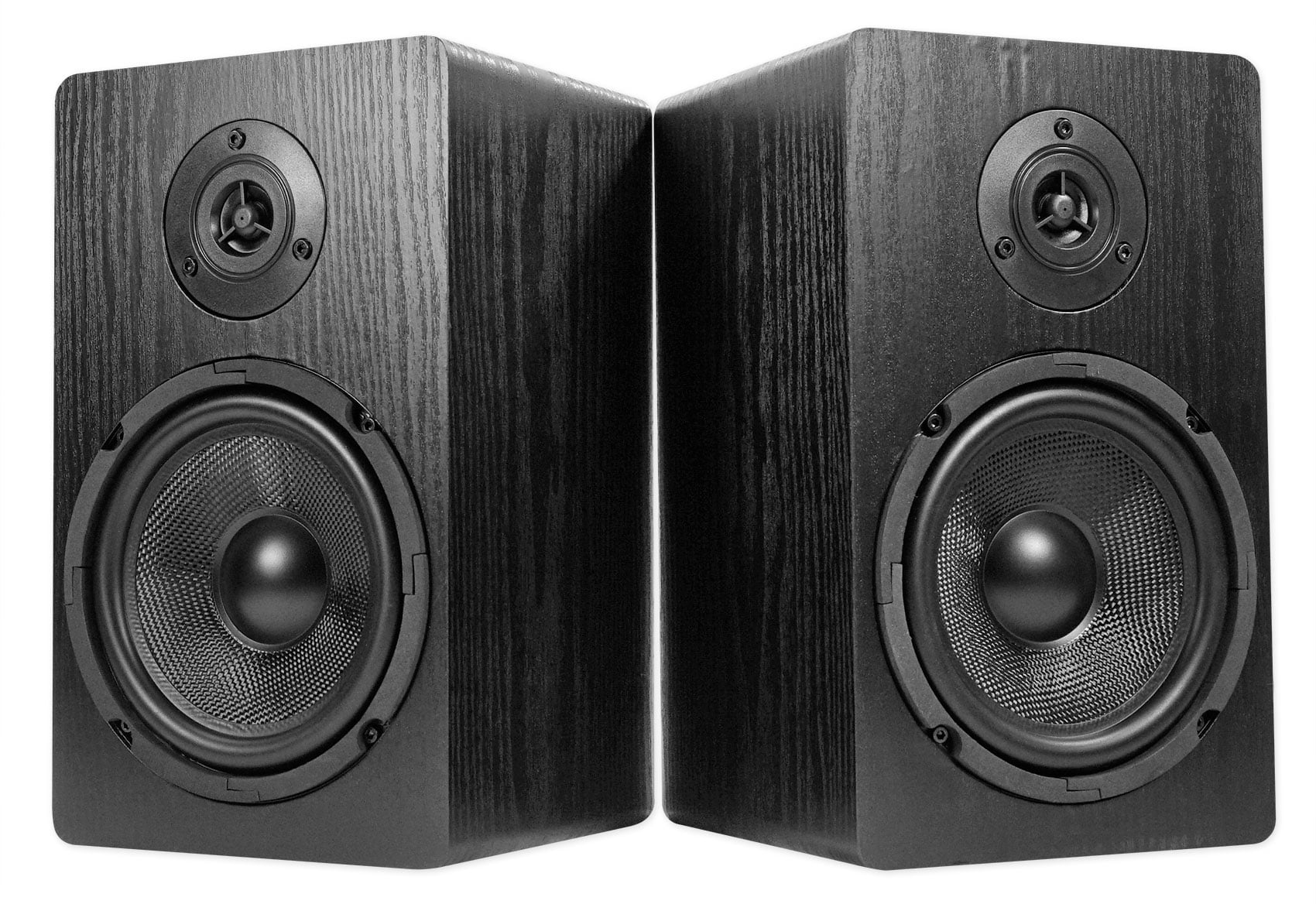 Rockville  150 Amplifier w/ Bluetooth+(4) 6.5" Bookshelf Speakers+Stands