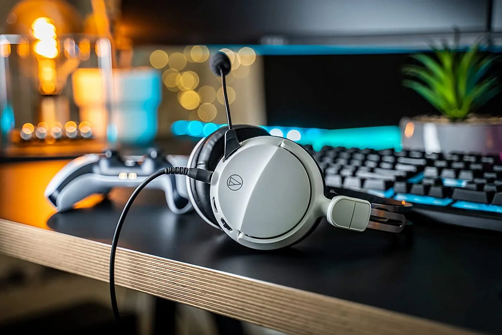 Audio Technica -GL3WH Closed-Back Wired Gaming Headset - White/Black with an Additional 2 Year Coverage by Epic Protect (2022)