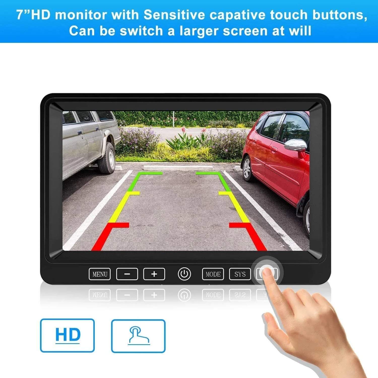 Xroose Wireless Backup Camera Car Rear View Parking System  1080P 7" Monitor 3.0 Night Vision for  Camper Motohome Tralier Truck Van FW04