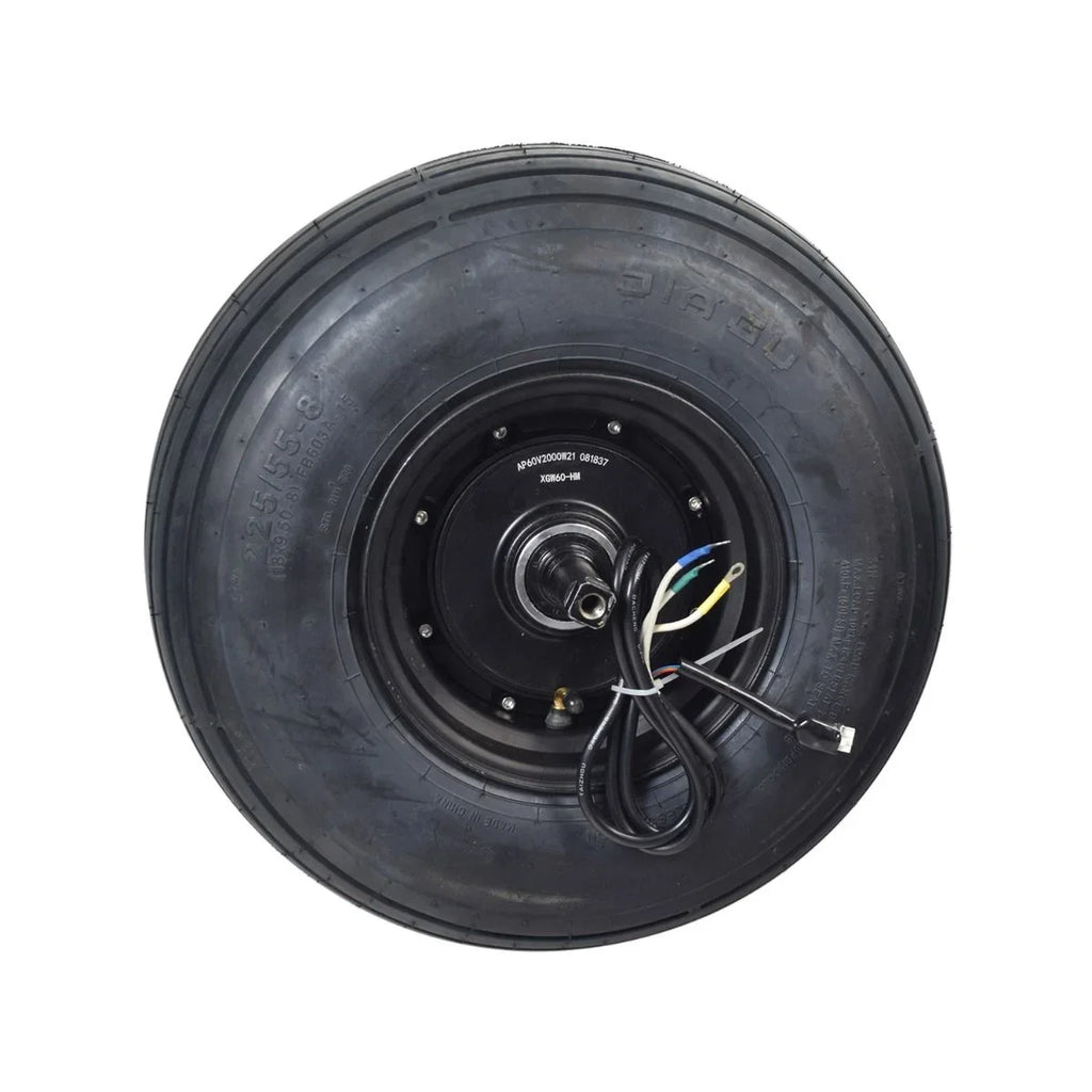 AlveyTech 60 Volt 1500 Watt Hub Motor & 18x9.50-8 Wheel Assembly for Fat Tire Scooters