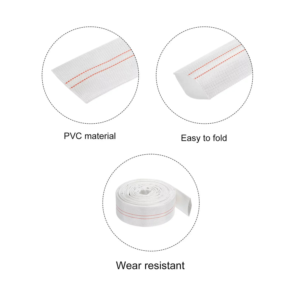 Lightweight Backwash Hose Lay Flat Reinforced Discharge  Hose 40mm  33ft for Swimming Pool