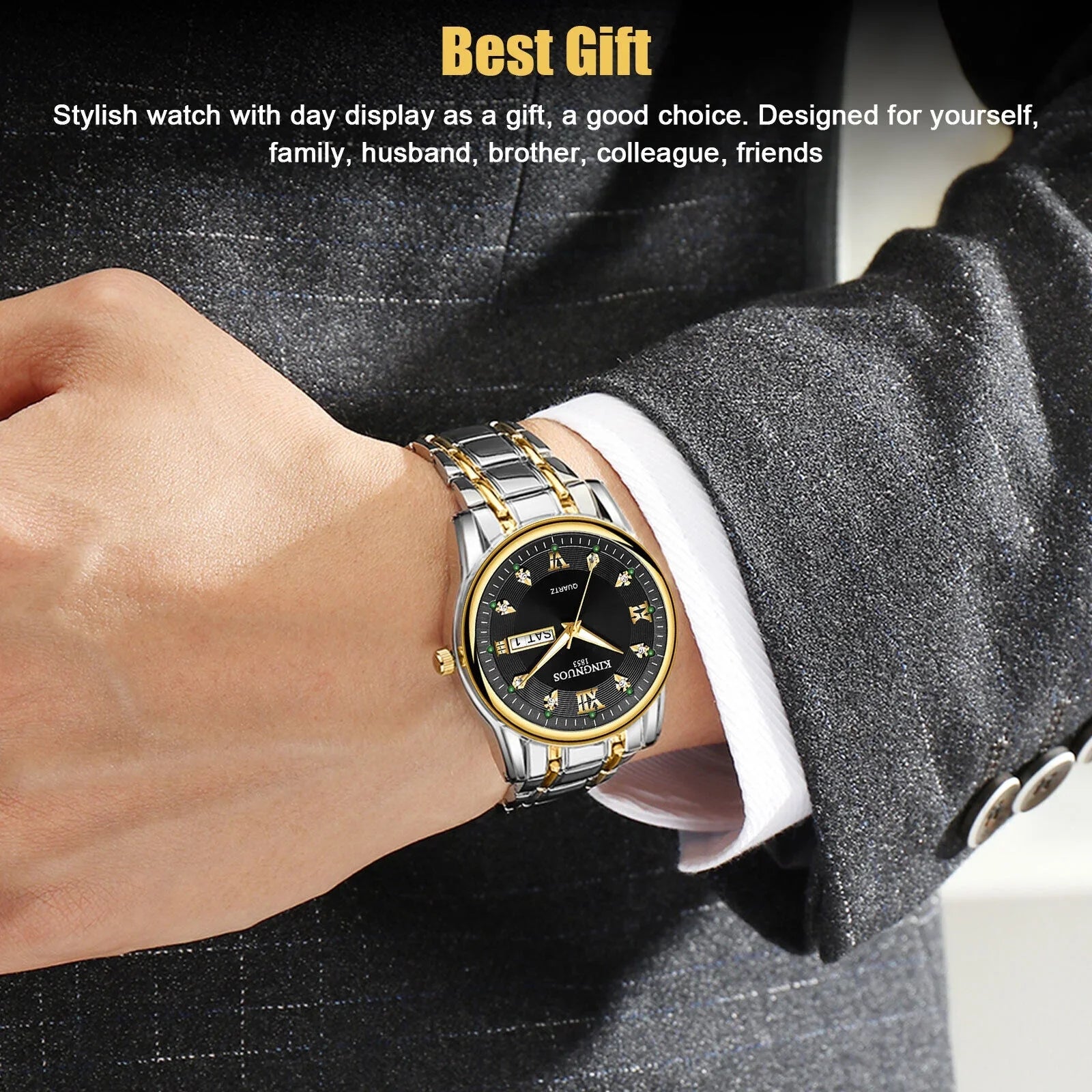 Men's Watch Relojes De Hombre Stainless Steel Quartz Classic Luminous Waterproof