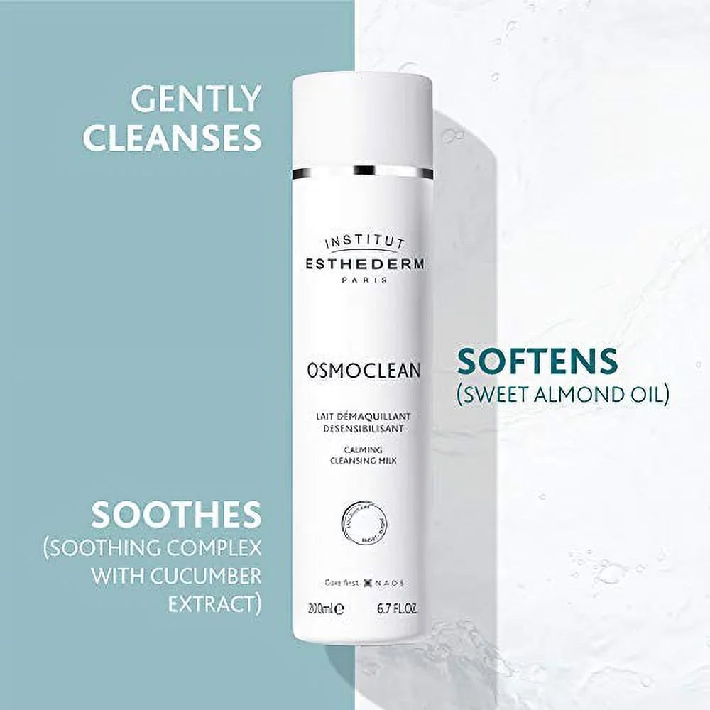 esthederm osmoclean calming cleansing milk, 200ml/7 oz