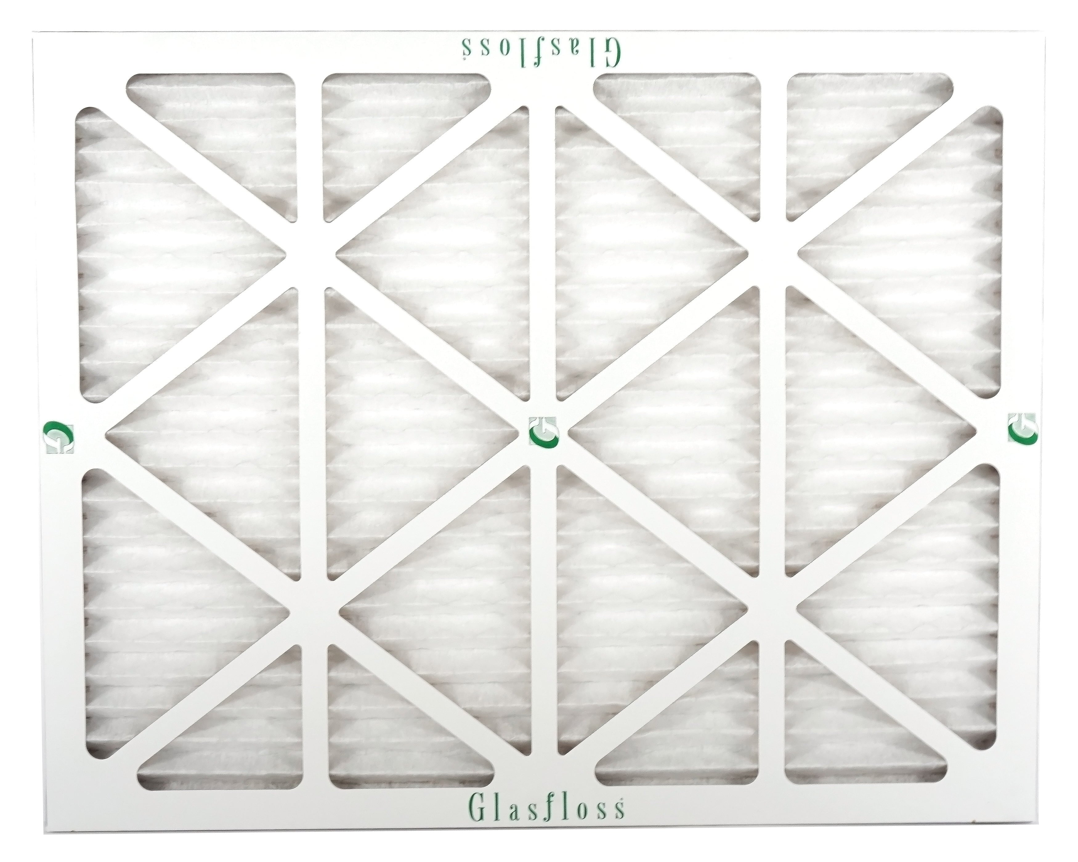 Glasfloss Air Filter 25x25x2 - 2"  10 - (Pack of 6) - Pleated  or  Air Filter - Furnace Air Filter - Home or Office - Made In The .