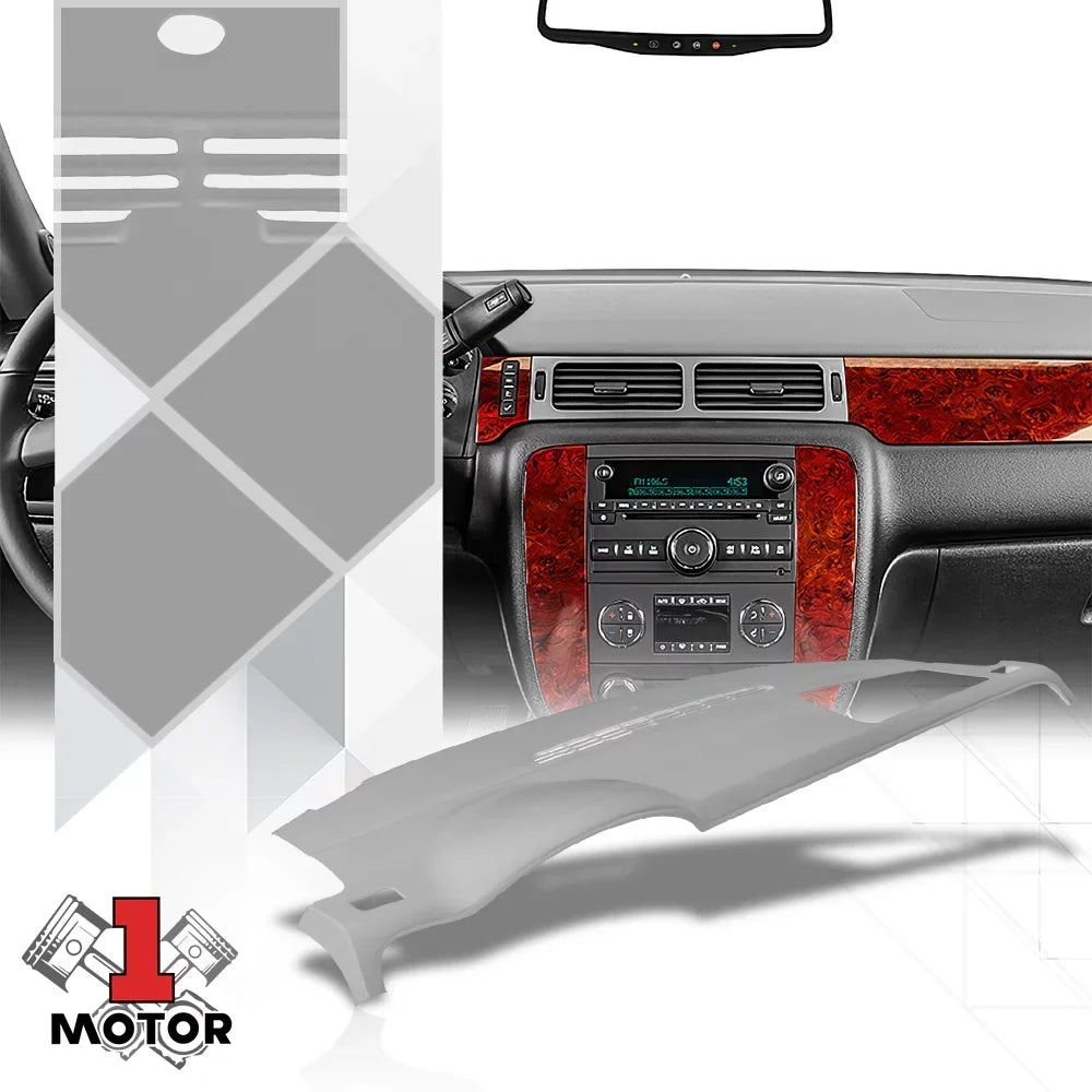 Titanium Gray Dash Board Cap Cover Bezel Overlay for 07-14 Suburban/Silverado Fits select: 2007-2013  , 2007-2014