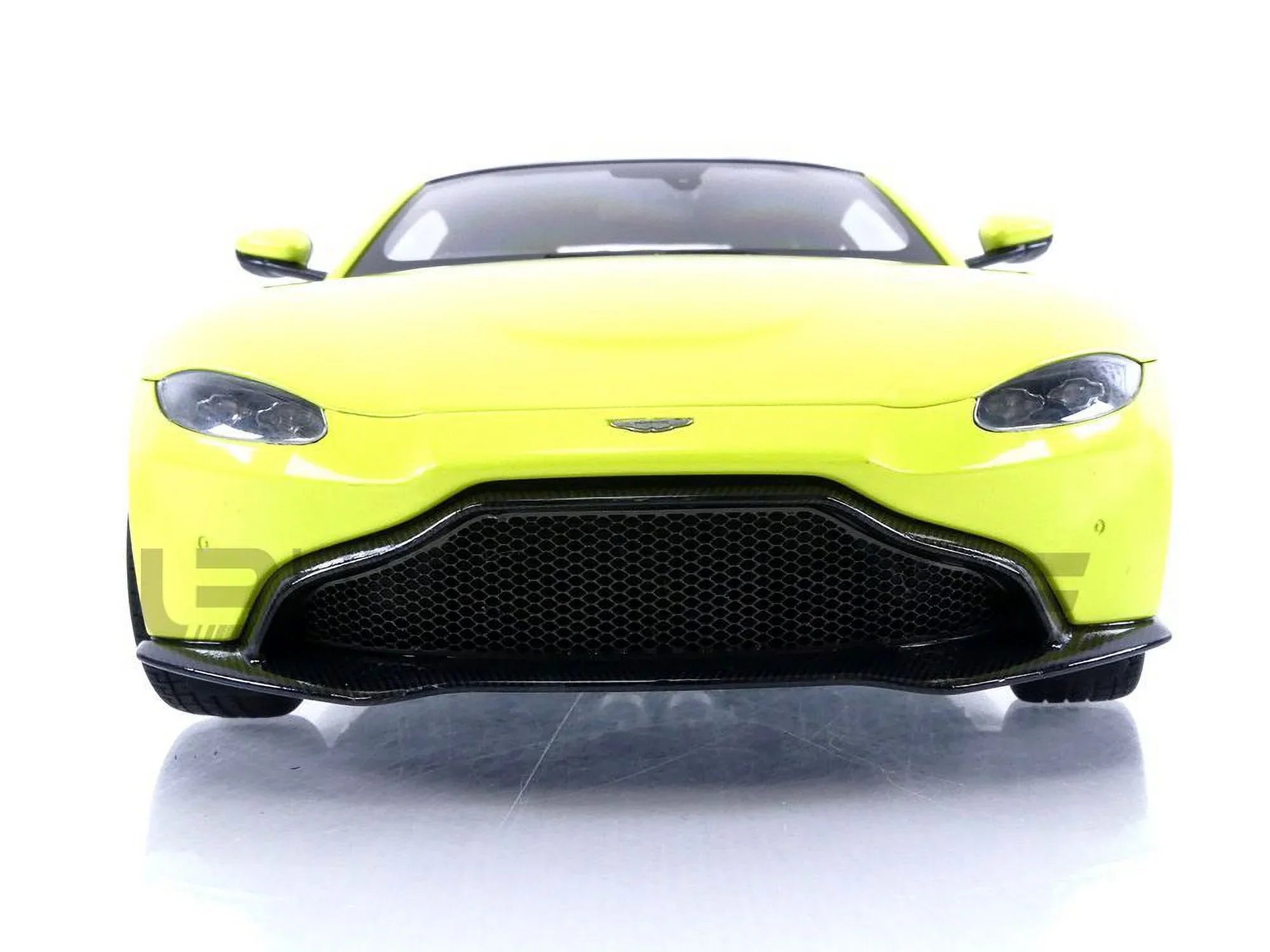 2019 Aston Martin Vantage  (Right Hand Drive) Lime Essence Green with Carbon Top 1/18 Model Car by Autoart